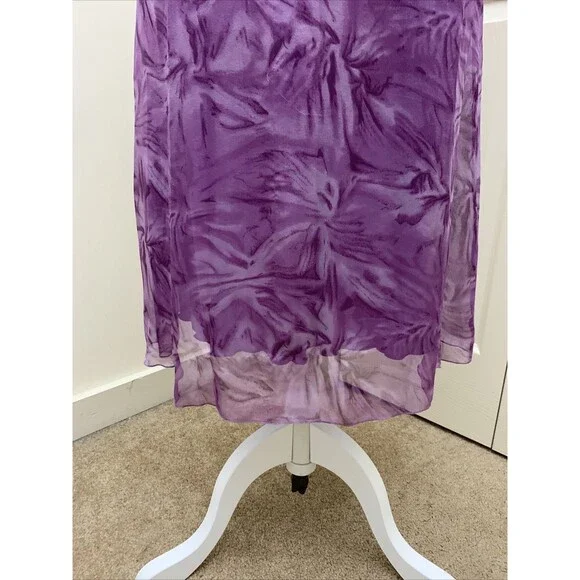 VtG Jonathan Martin 100% Silk Dress Y2K Fairy Babydoll Purple Sheer Sz 6 NWT - Picture 11 of 16